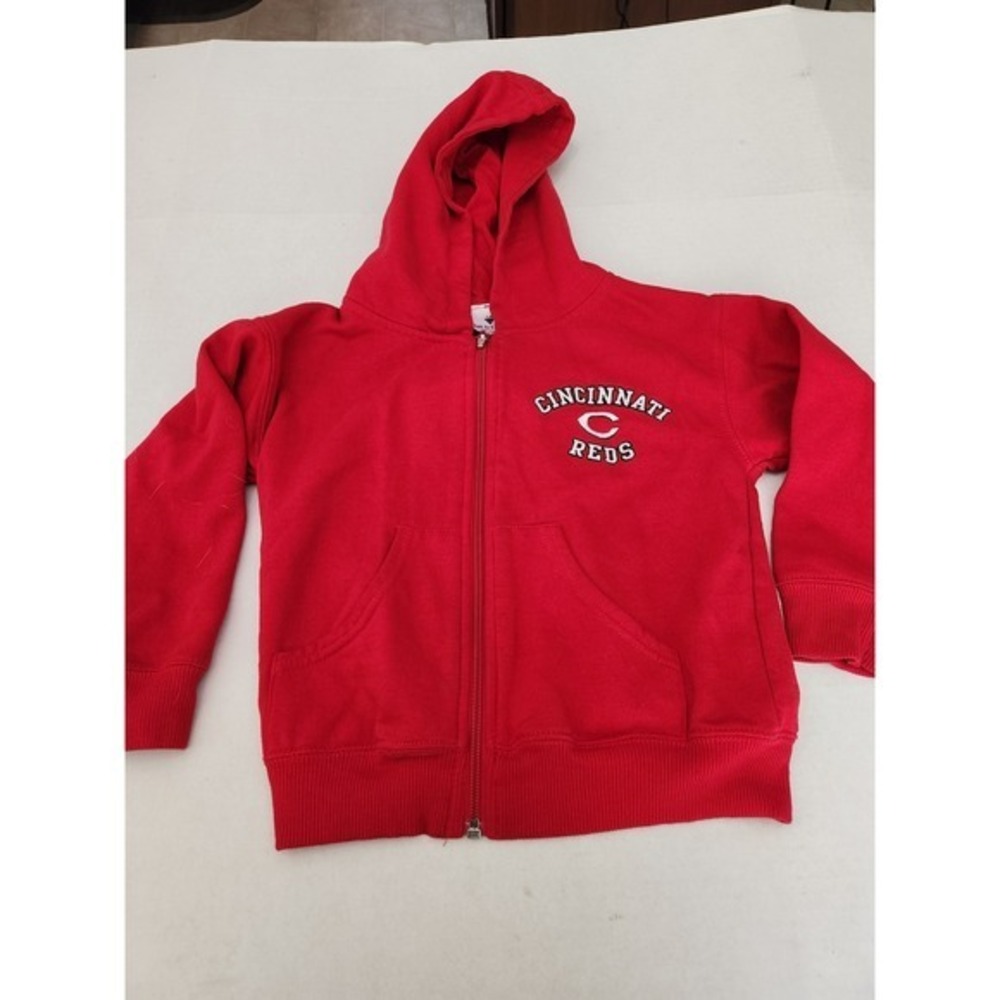Cincinnati Reds Soft As A Grape Full Zip‎ Hoodie Toddler Size XS (2-4)